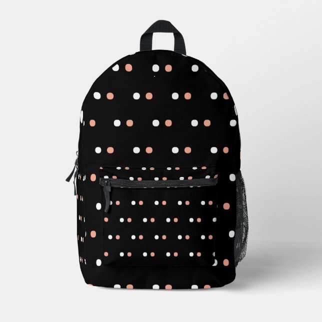 Mochila Impresa Beautiful Polka Dot Backpack for Women  (Anverso)