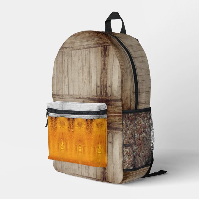 Mochila Impresa Beer Pint Amber y Bar con Nueces (Esquina derecha trasera )