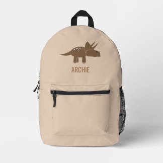 Mochila Impresa Beige personalizado de dinosaurio chino