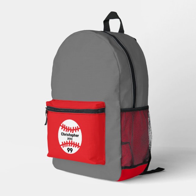 Mochila Impresa Béisbol (Esquina derecha trasera )