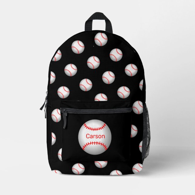 Mochila Impresa Béisbol personalizado con tintas rojas (Anverso)