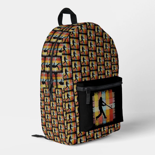 Mochila Impresa Béisbol Vintage (Esquina izquierda trasera)