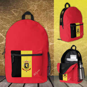 Mochila Impresa Bélgica, mochila, bandera belga / patriótico
