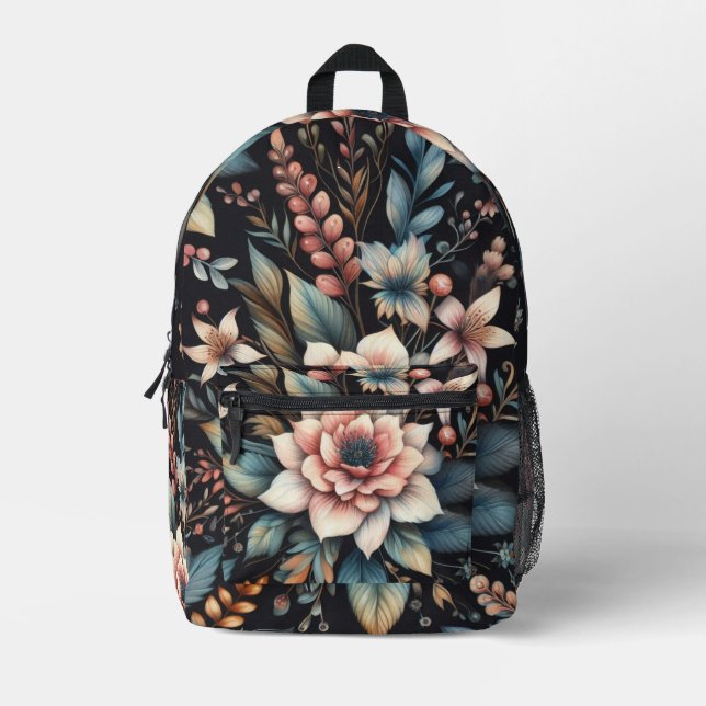 Mochila Impresa Belleza botánica (Anverso)