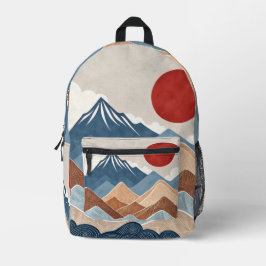 Mochila Impresa Belleza del atardecer en montañas