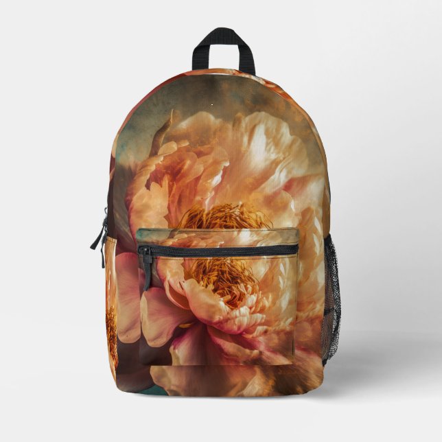 Mochila Impresa Belleza Peach (Anverso)