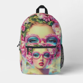 Mochila Impresa Belleza tropical retro
