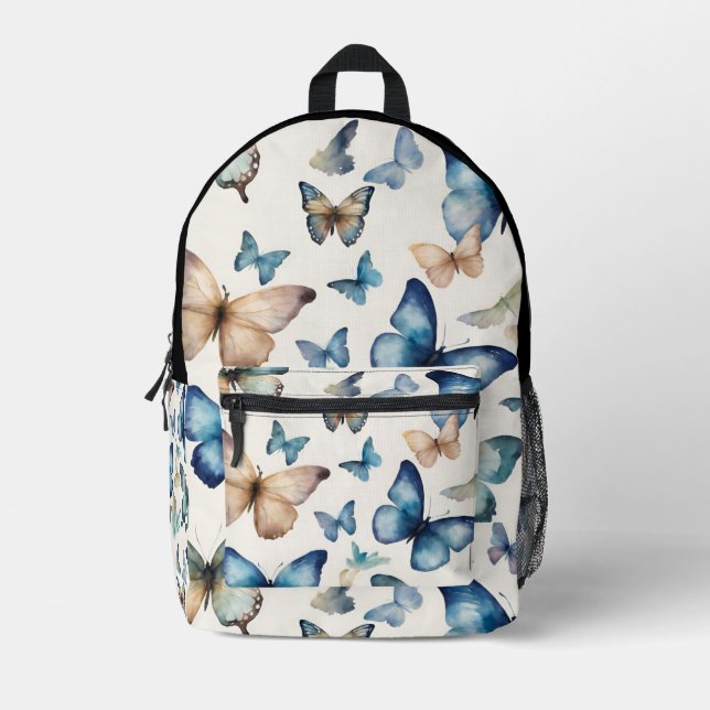 Mochila Impresa Bellezas de Mariposas (Anverso)