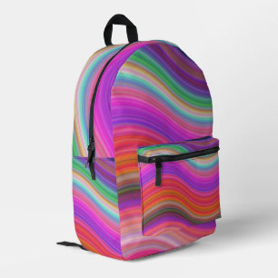Mochila Impresa Bellos colores ondulados del arcoiris