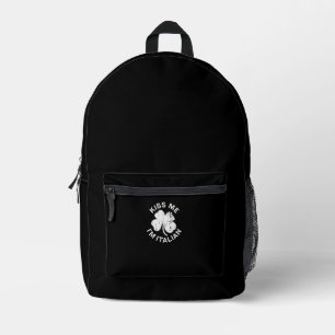 Mochila Impresa Bésame soy la camiseta italiana Saint Patrick Day