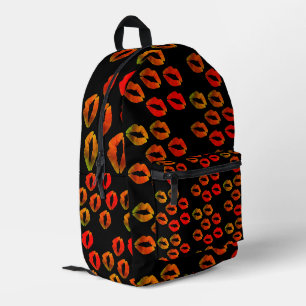 Mochila Impresa Besos, labios rojos