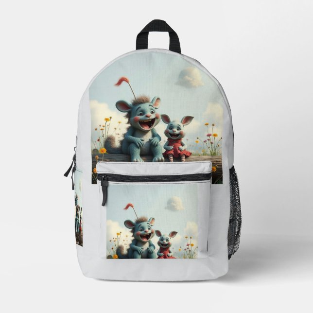 Mochila Impresa "Beste Freunde fürs Leben  " Fantasiewesen  (Anverso)