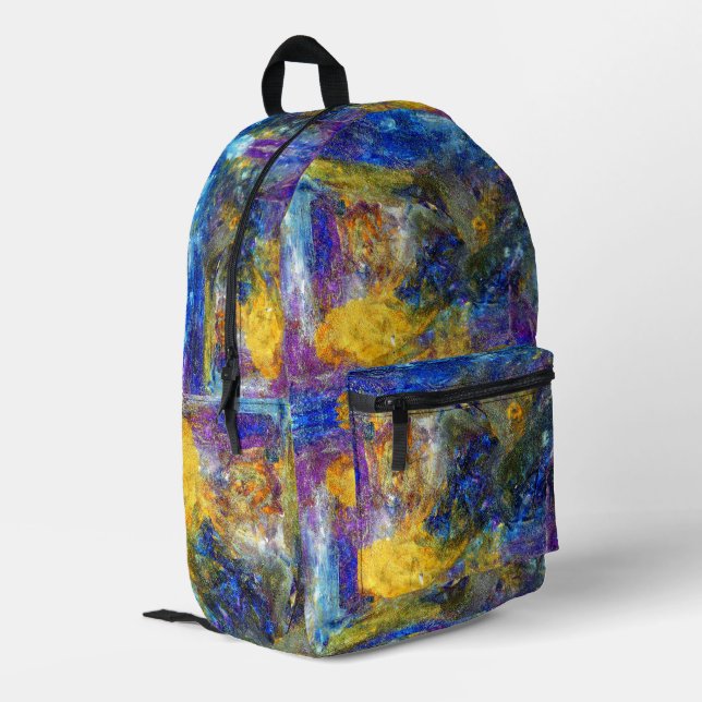 Mochila Impresa Bestia Azul en ejecución (Esquina izquierda trasera)