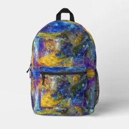 Mochila Impresa Bestia Azul en ejecución