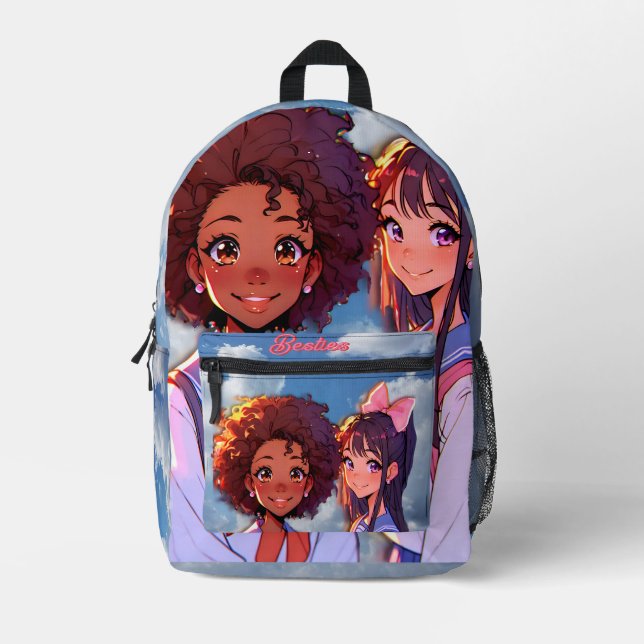 Mochila Impresa Besties Ready For First Day At School (Anverso)