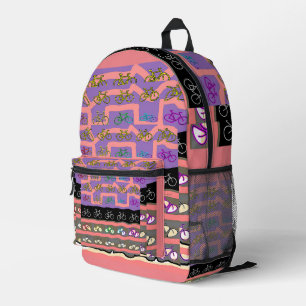 Mochila Impresa Bicicletas Multicolor