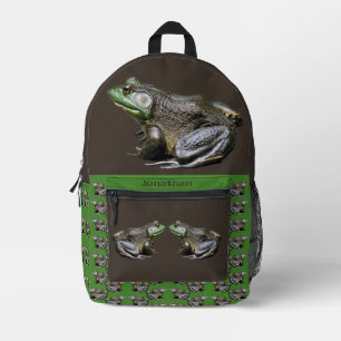 Mochila Impresa Big Old Bullfrog Animal Personalizado