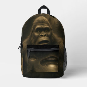 Mochila Impresa Bigfoot Sasquatch Alien UFO Funny