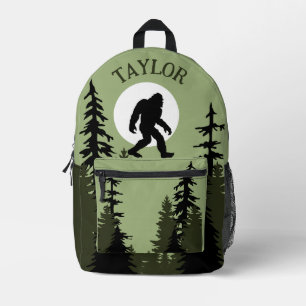 Mochila Impresa Bigfoot Sasquatch en el bosque Sasquatch