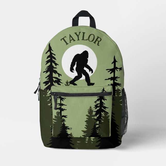Mochila Impresa Bigfoot Squatchin in the Forest Sasquatch (Anverso)