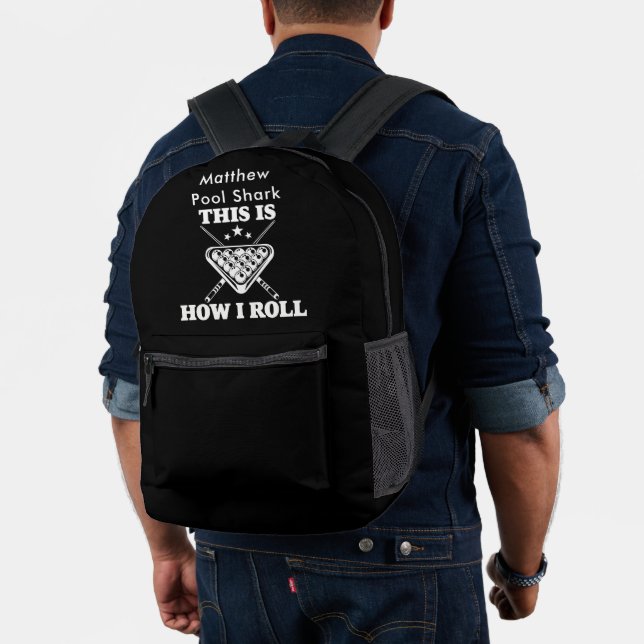 Mochila Impresa Billiardos dicen resaltando el orgullo del juego d (Insitu (Modelo))