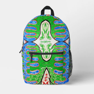 Mochila Impresa  "BioForms" Abstract Pattern Backpack