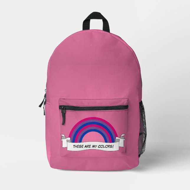 Mochila Impresa Bisexuality rainbow pride  (Anverso)