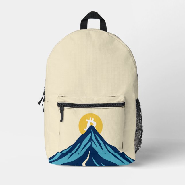 Mochila Impresa Bitcoin Ascendente (Anverso)