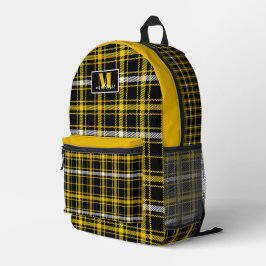 Mochila Impresa Black and gold Tartan Plaid Missouri