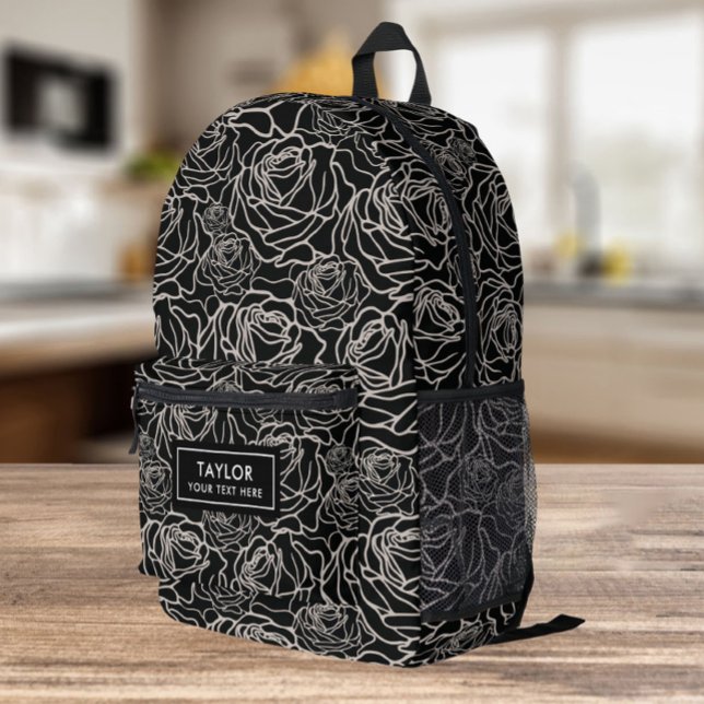 Mochila Impresa Black Roses Motif Noir et Blanc (Subido por el creador)