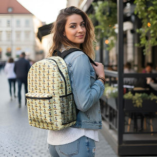 Mochila impresa blanca de nieve
