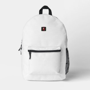 Mochila Impresa Blanco elegante de la bala roja
