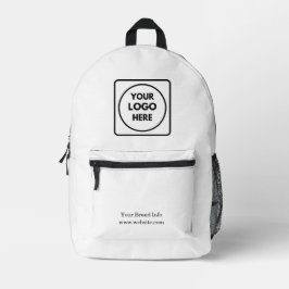 Mochila Impresa Blanco minimalista | Diseño de logotipo empresaria