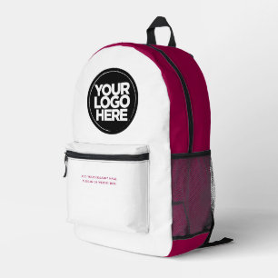 Mochila Impresa Blanco rojizo   Logotipo y texto corporativo perso