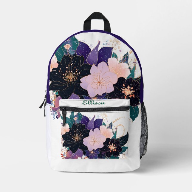 Mochila Impresa Bloom celeste (Anverso)