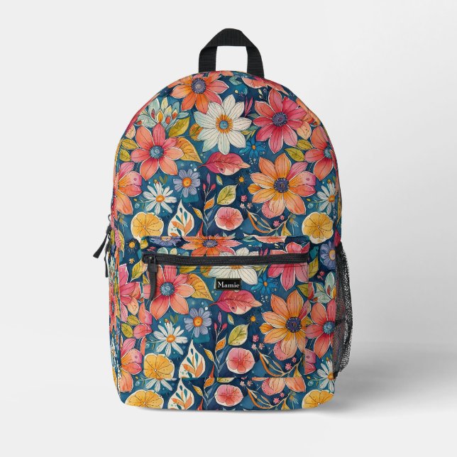 Mochila Impresa Bloomin de poder de las flores' (Anverso)