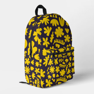 Mochila Impresa Bloque de color Impresión abstracta Berenjena negr