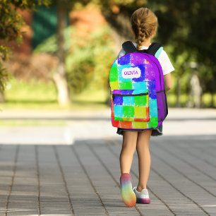 Mochila Impresa Bloques de crayones personalizados para niños