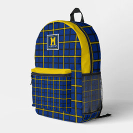 Mochila Impresa Blue and gold yellow checkered plaid Pittsburgh