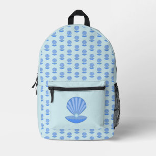 Mochila Impresa Blue Baby Boy Oyster shell y Pearl Patterin