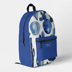 Mochila Impresa Blue Cactus Gold White Desert Travel Fun