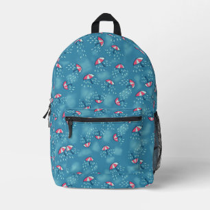 Mochila Impresa Blue Cute Parrella Rainy Weather Kids