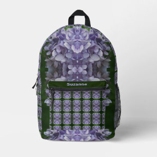 Mochila Impresa Blue Hydrangea Petals Resumen Personalizado