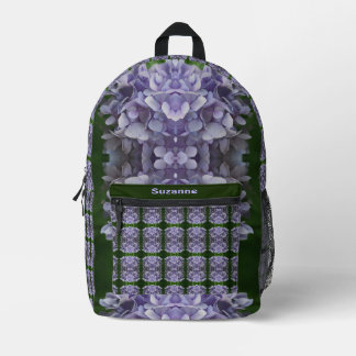 Mochila Impresa Blue Hydrangea Petals Resumen Personalizado