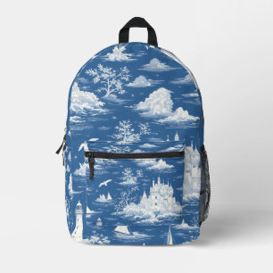 Mochila Impresa Blue Nautical Toile de Jouy