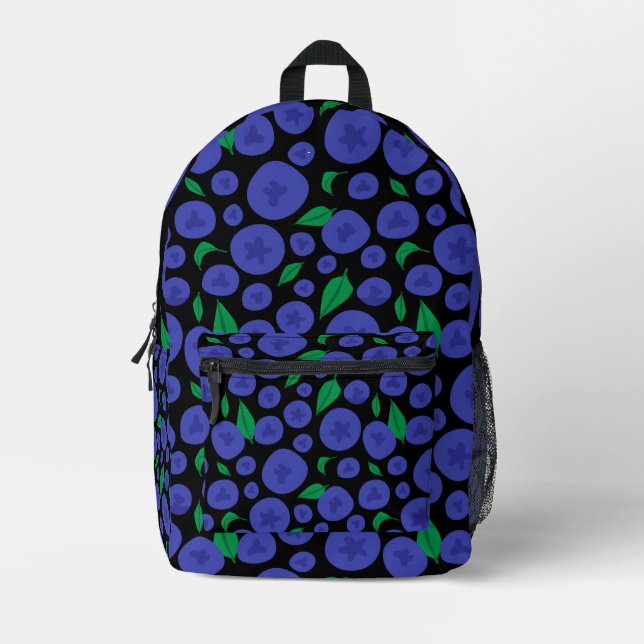 Mochila Impresa Blueberries Seamless Pattern (Anverso)