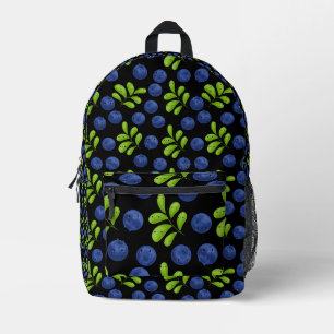 Mochila Impresa Blueberry Bliss: Diseño de patrones de fruta fresc