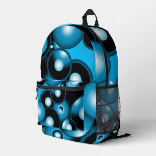 Mochila Impresa Blues Círculo concéntrico Arte abstracto orbital
