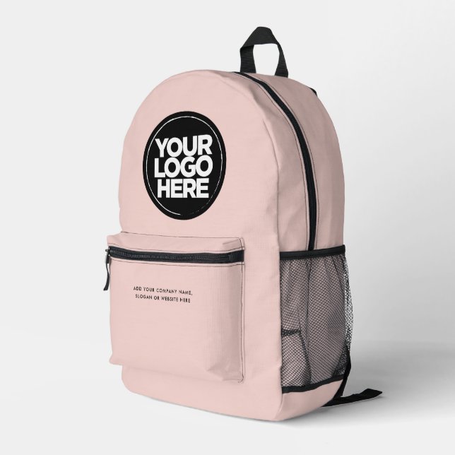 Mochila Impresa Blush Pink | Personalized Corporate Logo and Text (Esquina derecha trasera )