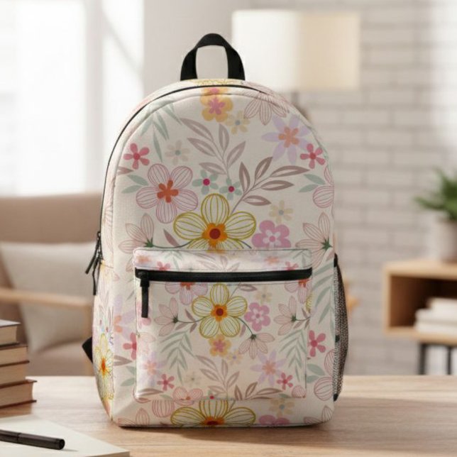 Mochila Impresa Boho chic backpack, Floral print backpack (Subido por el creador)